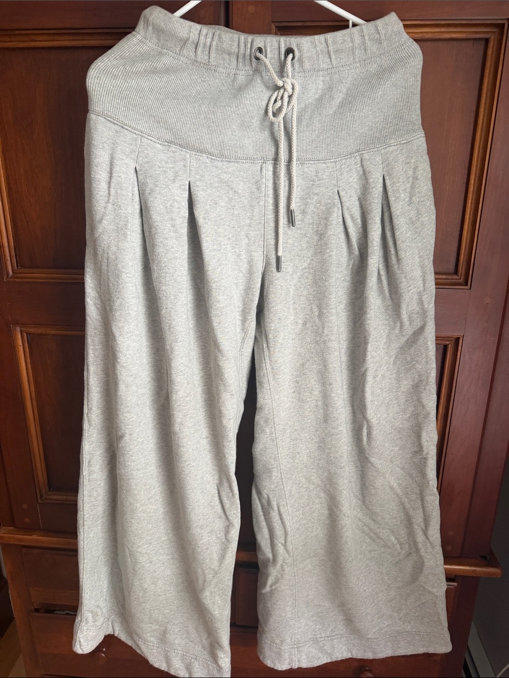 FP Movement by Free People Light Gray Wide-Leg Track Pants